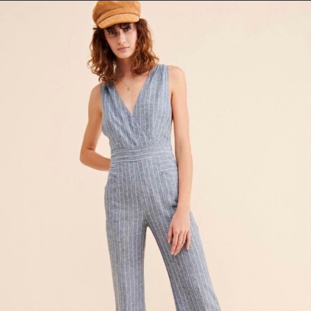 Anthropologie Current Air Open Back Jumpsuit